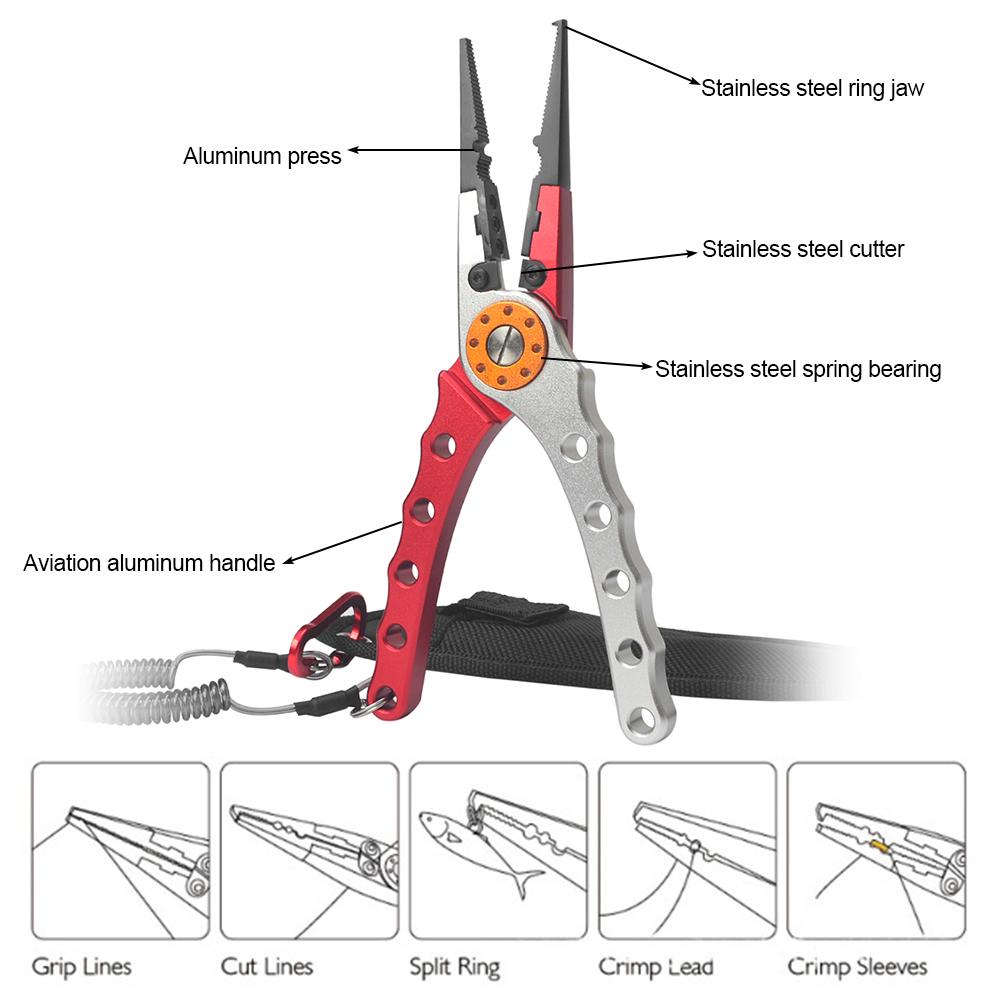 Kìm Đánh Cá Lip Gripper Kit Line Cutter Hook Remover Dụng Cụ Câu Cá