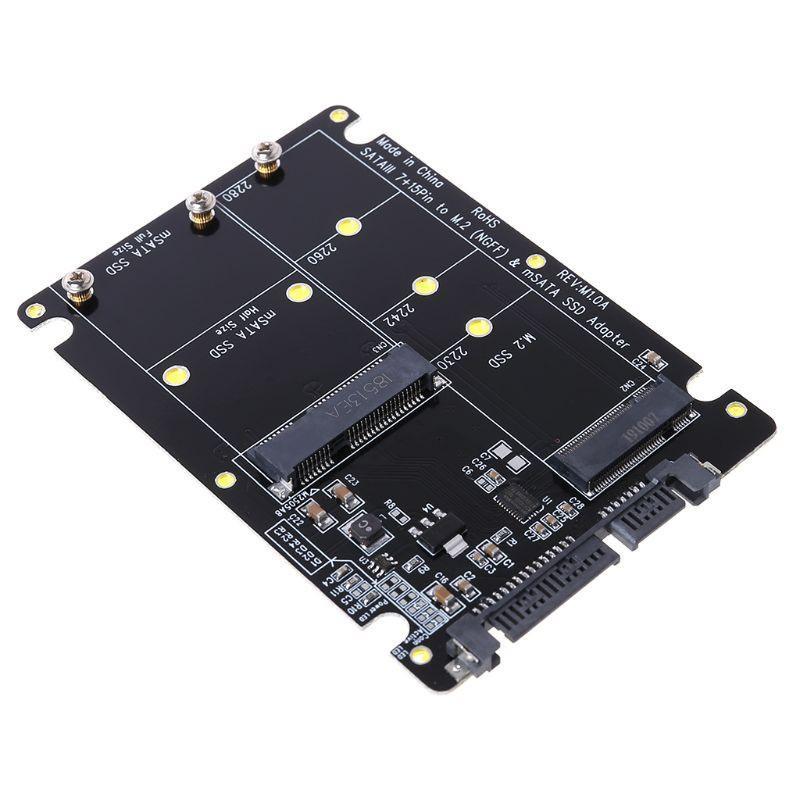 Thẻ Chuyển Đổi 2 Trong 1 Ngff M.2 B + M Key Mini Pci-E Or Msata Ssd Sang Sata Iii Cho Full Msata Ssd / 2230 / 2242 / 2260 / 22x80 M2