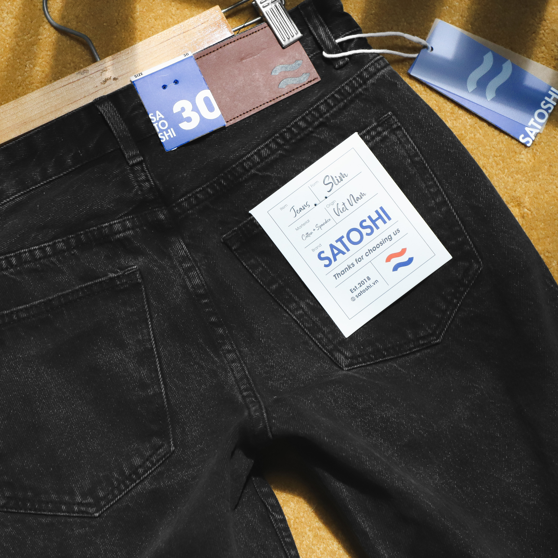 | Satoshi |Quần short jean SAQS49 Slimfit màu xám không lai