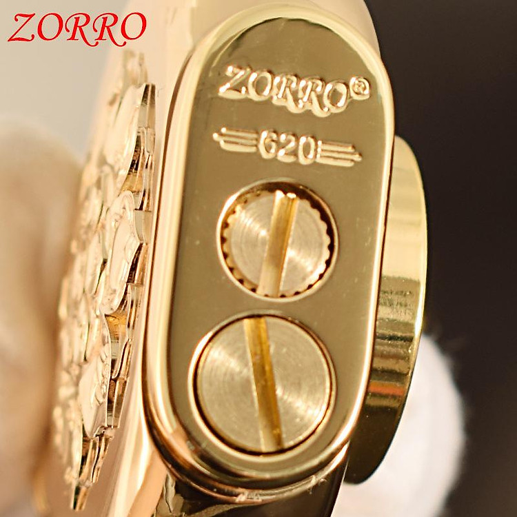 Vỏ Hột Quẹt Bật Lửa Xăng Đá Zorro Z620-106 Họa Tiết Vòng Xoay Roulette Kỳ Lân Cực Đẹp