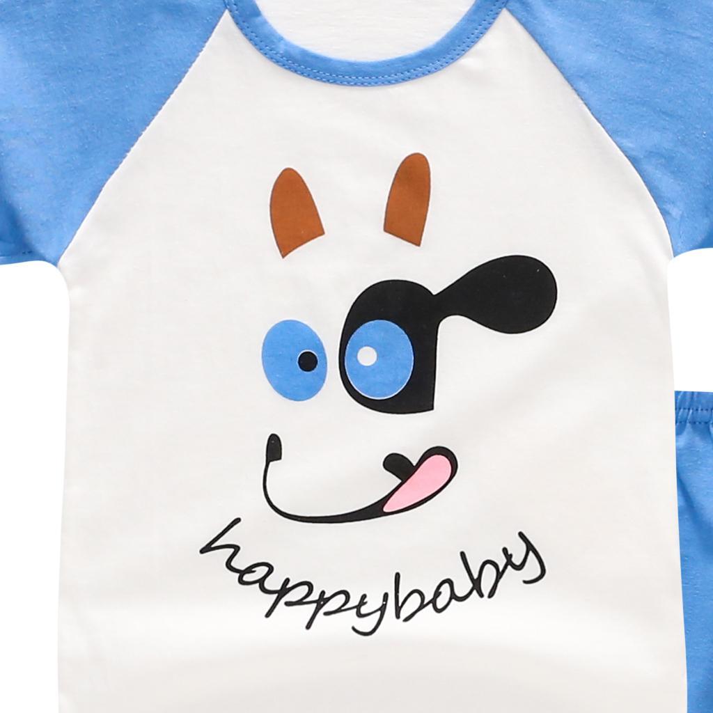 2pcs kids cute fashion cartoon short sleeve tops+short set