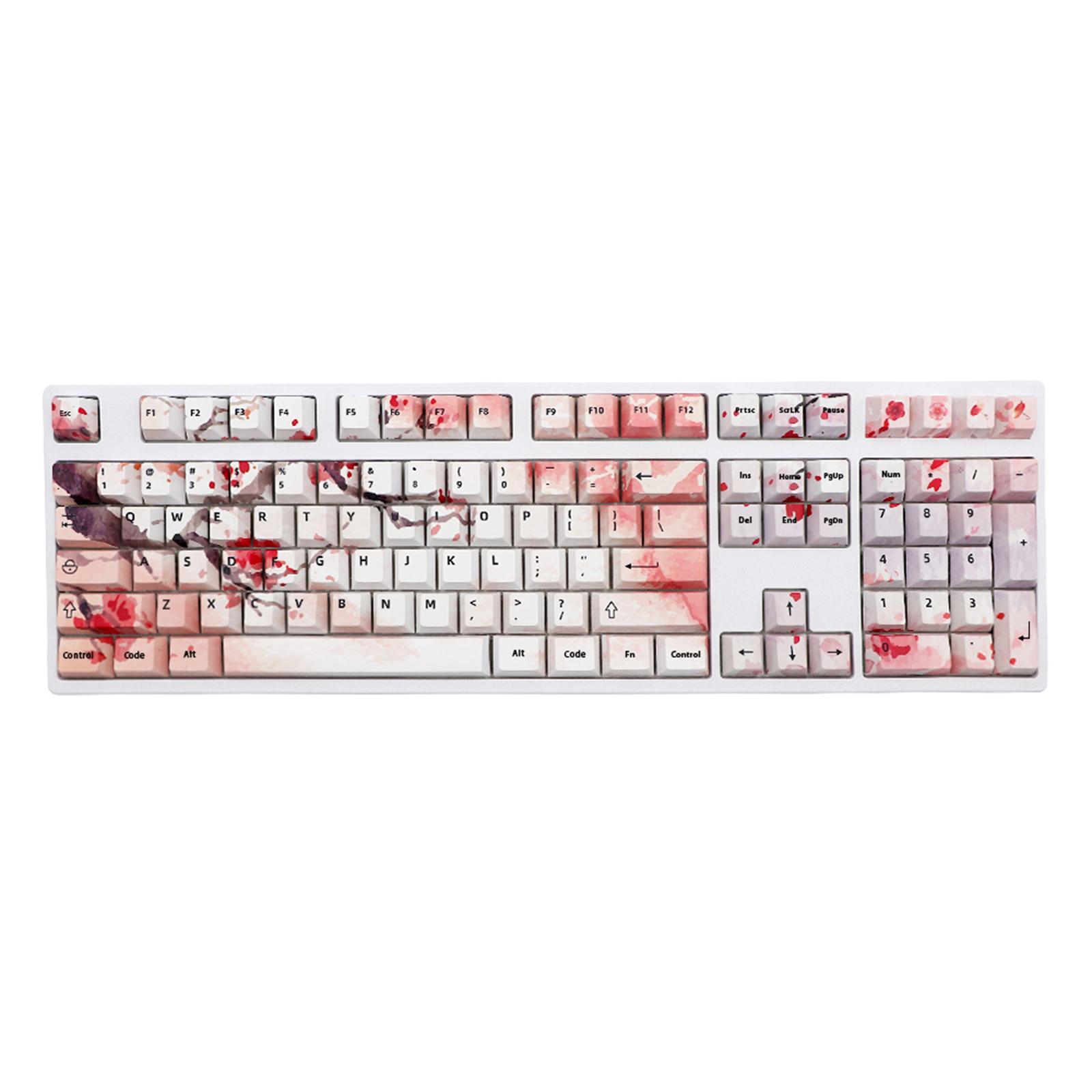 PBT 108 Keys Keycaps Cover, for 61 87 98 Gaming Mechanical Keyboard, Professional, Exquisite Spare Parts, Accessories