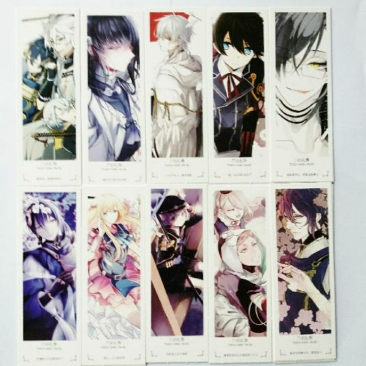 Bookmark Anime Touken Ranbu Online hộp 36 tấm