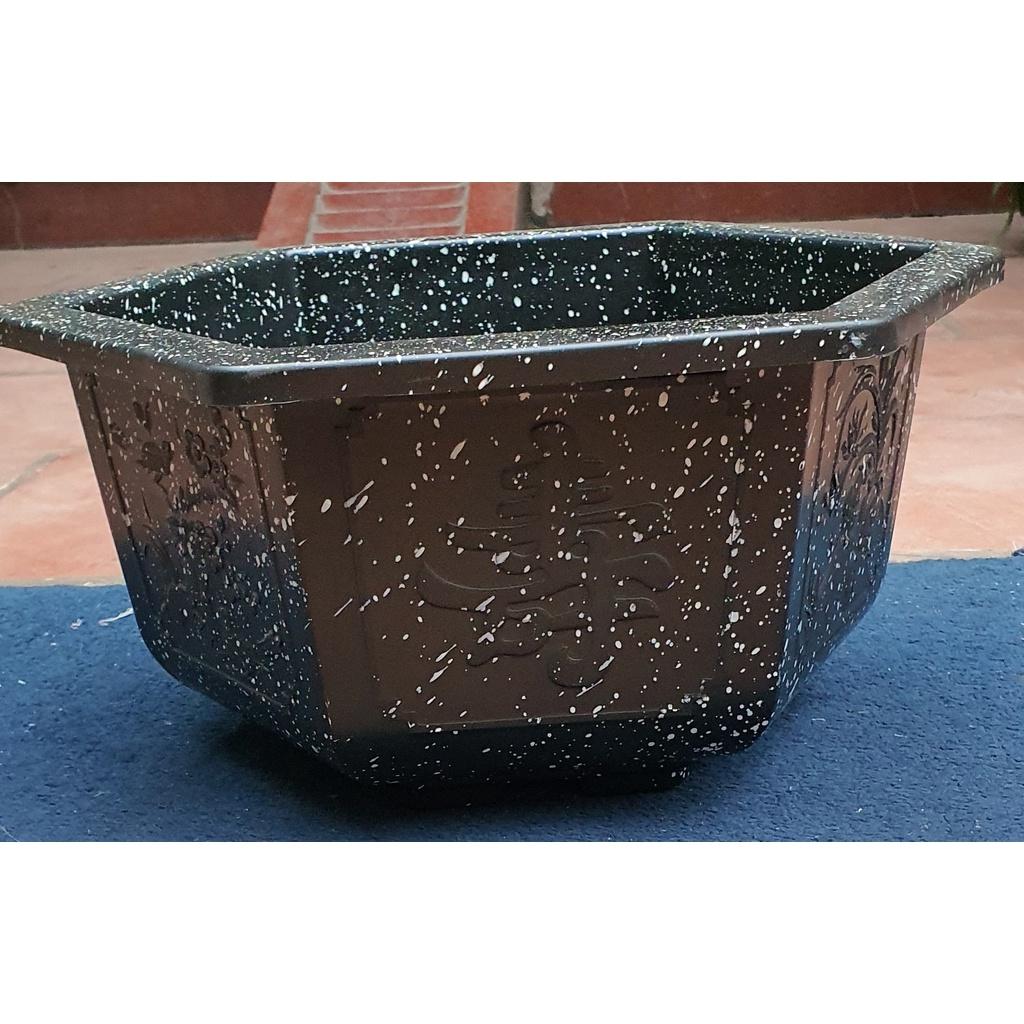 Chậu nhựa Bonsai Lục giác Phúc Lộc Thọ 450 đa sắc màu