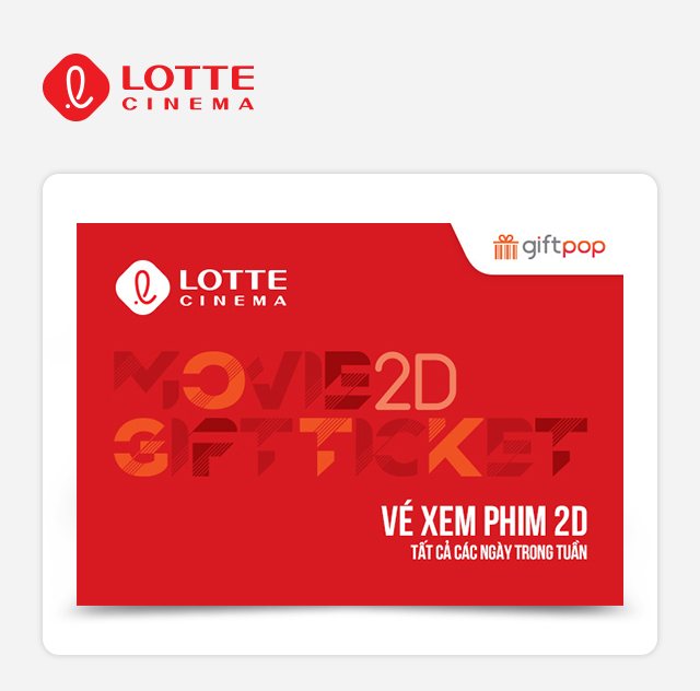 Evoucher - Vé xem phim 2D Lotte Cinema tất cả các ngày trong tuần