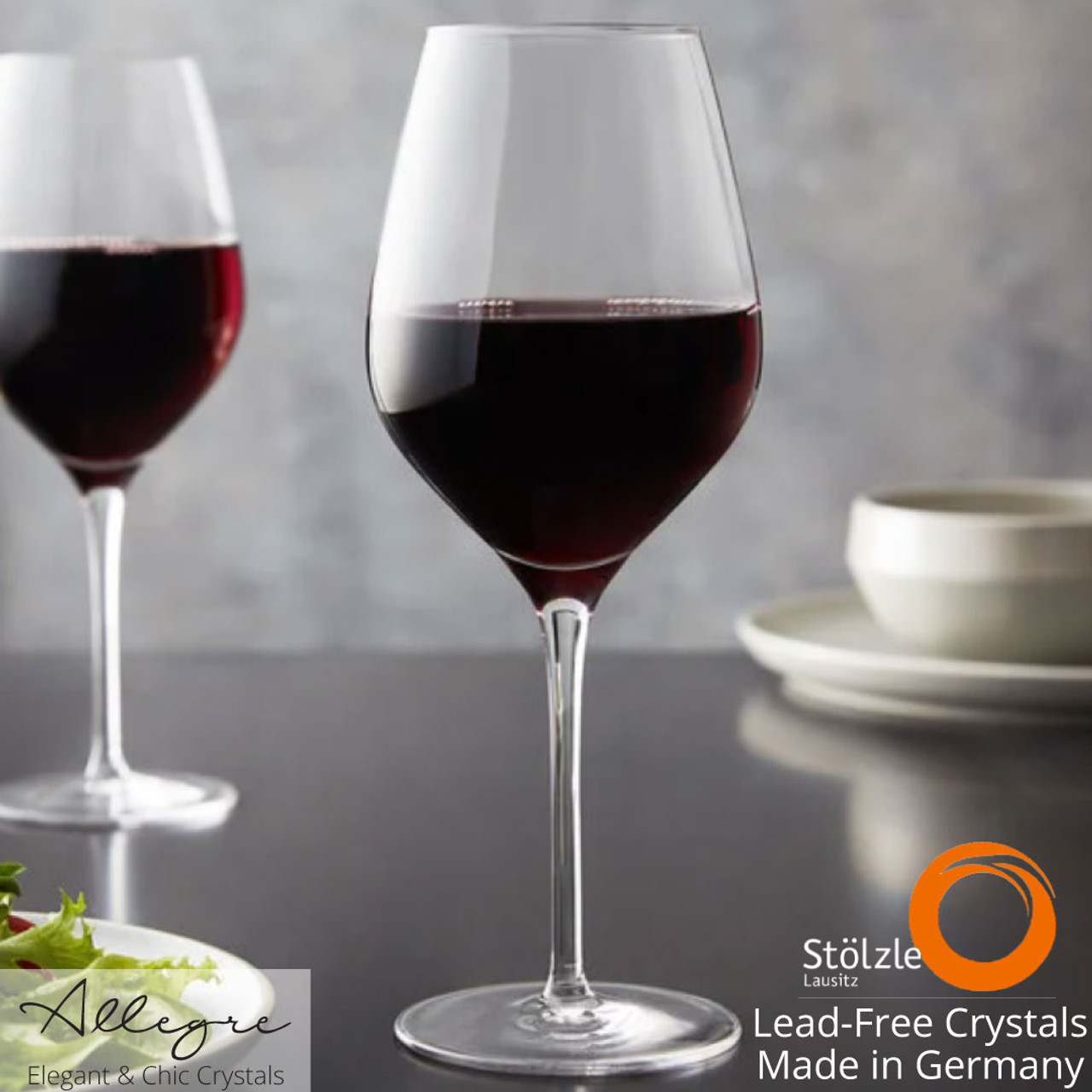 Ly Vang Đỏ Stoelzle Exquisit Red Wine Glass 480ml - Hình Dáng Cổ Điển - Hoàn Hảo Khi Thưởng Thức Các Loại Rượu Chianti Classico, Chianti Riserva Hay Montepulciano