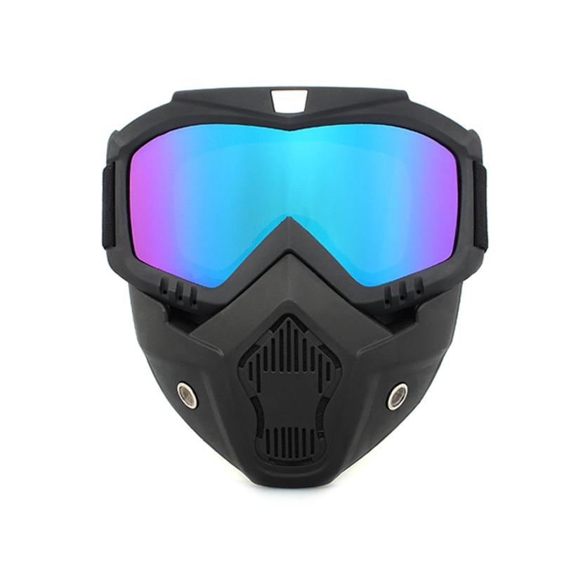 Mặt nạ gió xe máy ngoài trời Sports Sport Color: Silver