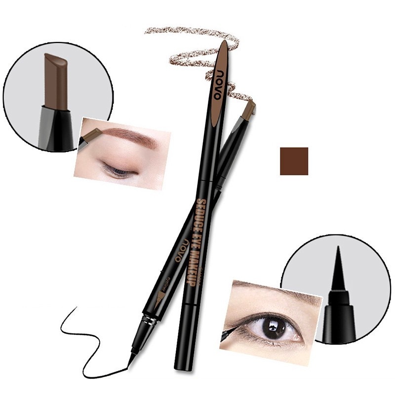 Chì Kẻ Mày 2in1 NoVo Makeup Seduce (Kẻ Mày + Kẻ Mắt):Màu 2