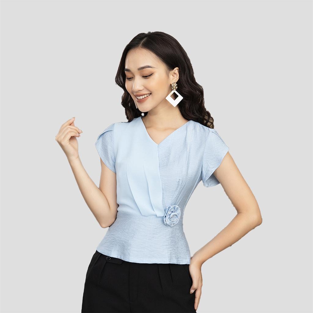 Áo sơ mi nữ công sở LUPERI LFSM1154 dáng peplum trẻ trung, hiện đại, thanh lịch, dễ phối đồ