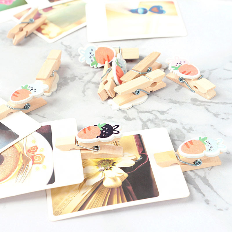 Set 10 Cái Kẹp Gỗ Sơn Design Pub hình Thỏ Carrot