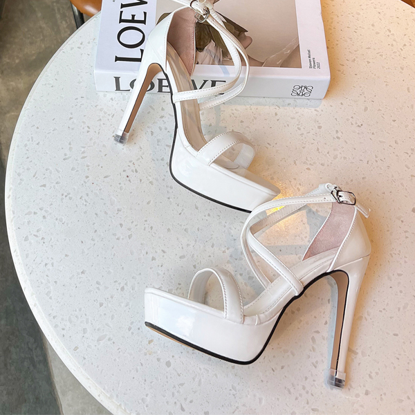 Giày Sandal Cao Gót 12 cm Quai Mảnh Thời Trang Mặc Áo Dài. Đầm Dạ Hội, Quần Ống Rộng Culottes