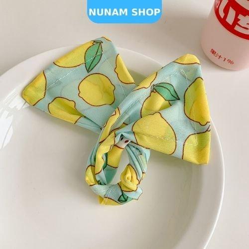 Dây bới tóc nơ tạo kiểu họa tiết trái cây và hoa siêu xinh cho mẹ và bé Nunam Shop