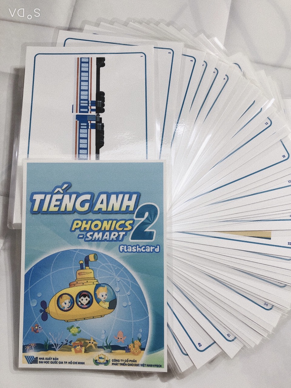 Flashcard Smart Phonics 2- Thẻ Tiếng Anh thiết kế 2 mặt ép plastics bền đẹp