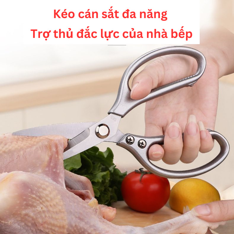 Kéo nhà bếp đa năng , kéo cắt thực phẩm bắng thép SK5 , chất lượng cao cấp