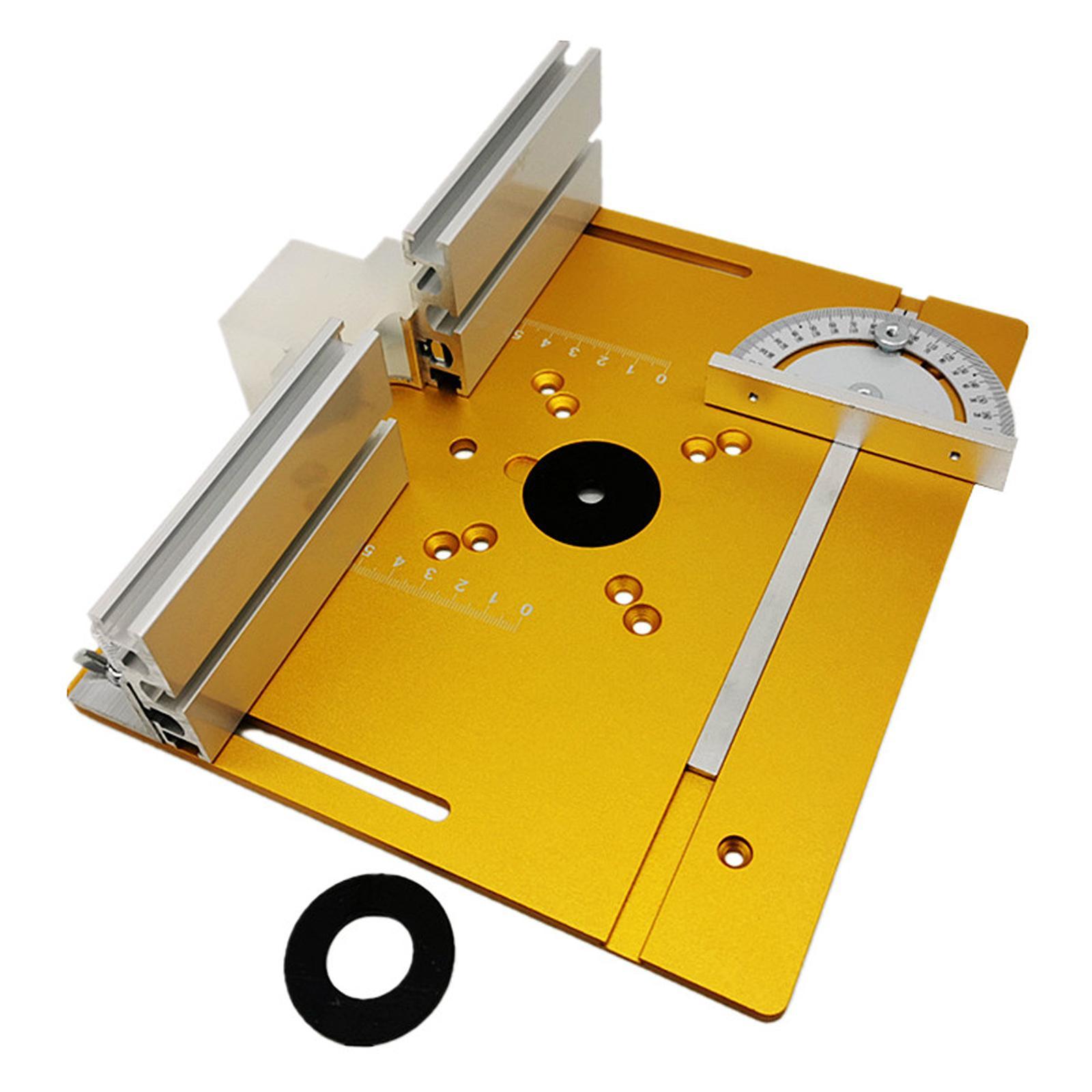 Router Table Insert Plate W/ Miter Gauge Fence Sliding Brackets Trimmer Tools for Trimming Machine