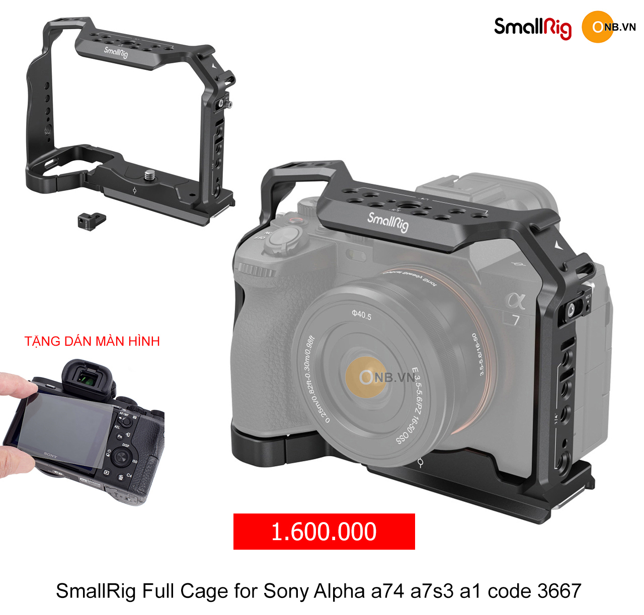 SmallRig Full Cage So-ny Alpha a74-a7s3-a1 3667 3667b