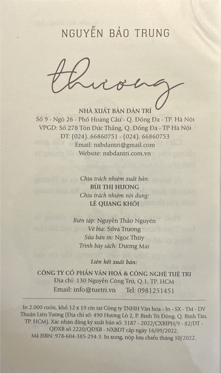 Sách - Thương - Nguyễn Bảo Trung -Tuệ Tri
