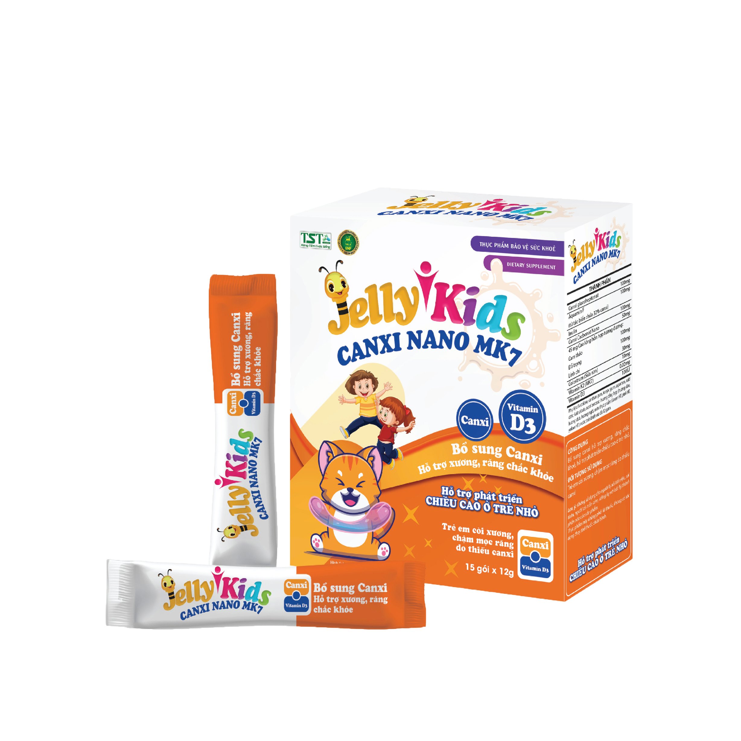 Thạch Canxi cho trẻ Jelly Kids Canxi Nano MK7