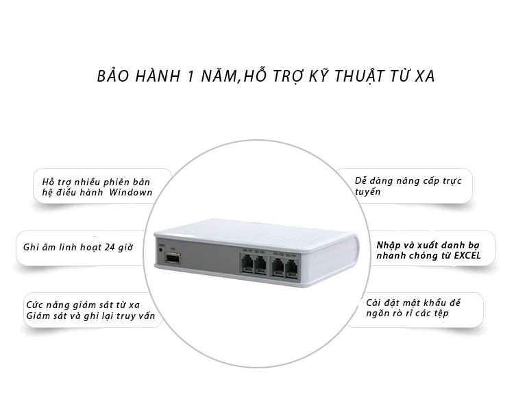 Box ghi âm điện thoại 8 line TX2006U8 - T5U8