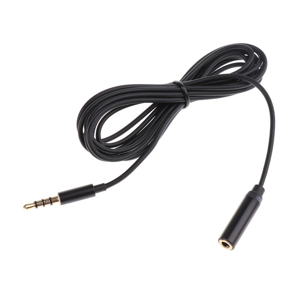 Black 3.5mm Lavalier Microphone with Microphone Adapter Cable for Smartphone
