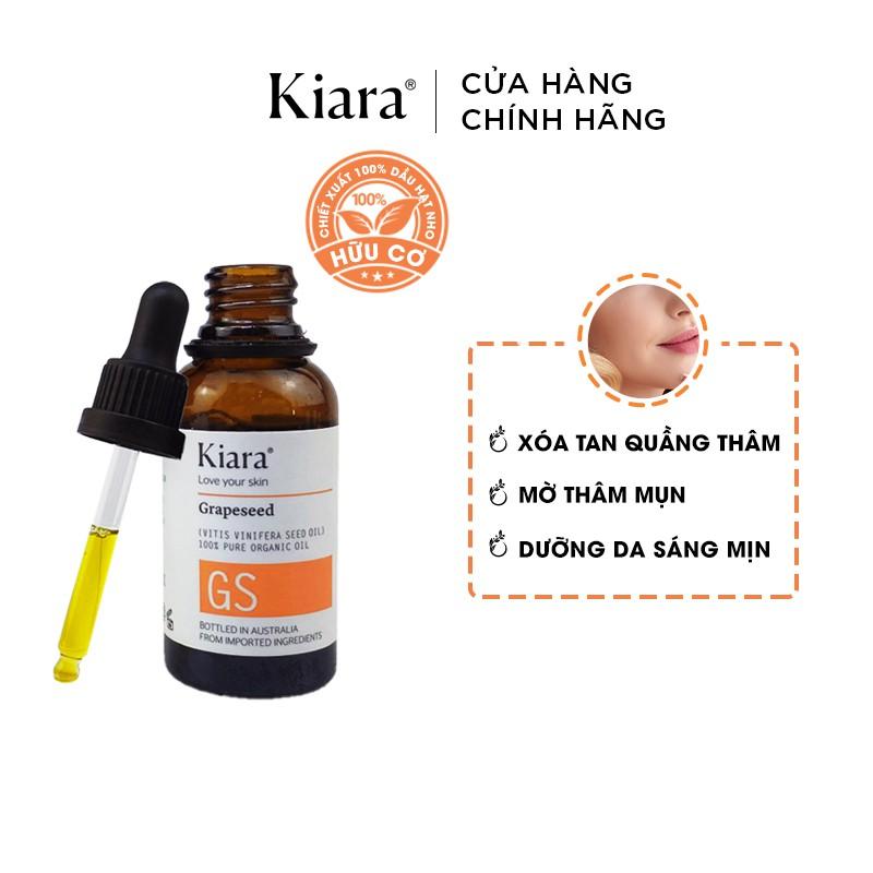 Combo 2 Chai Dầu Dưỡng Da Mờ Thâm Sáng Mịn Kiara Grapeseed Oil 2x30ml