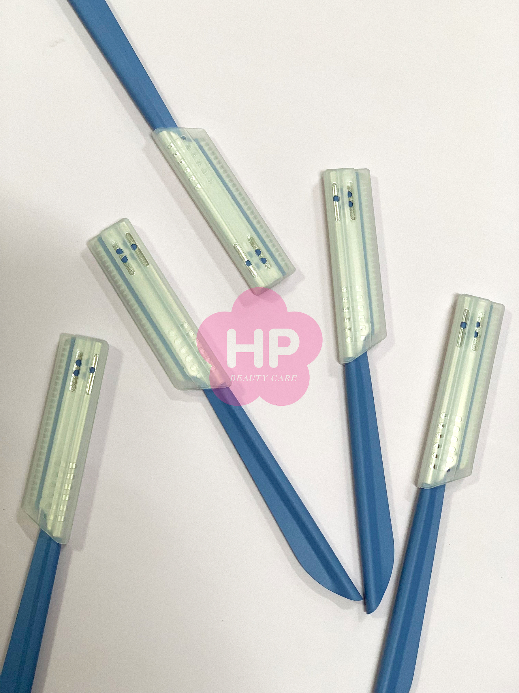 Dao Cạo Lông Mày Lưỡi Thép Có Màng Bảo Vệ Dành Cho Nữ Kai Kazor BTM Beauty Guar 06616 (Set 5 Cây)