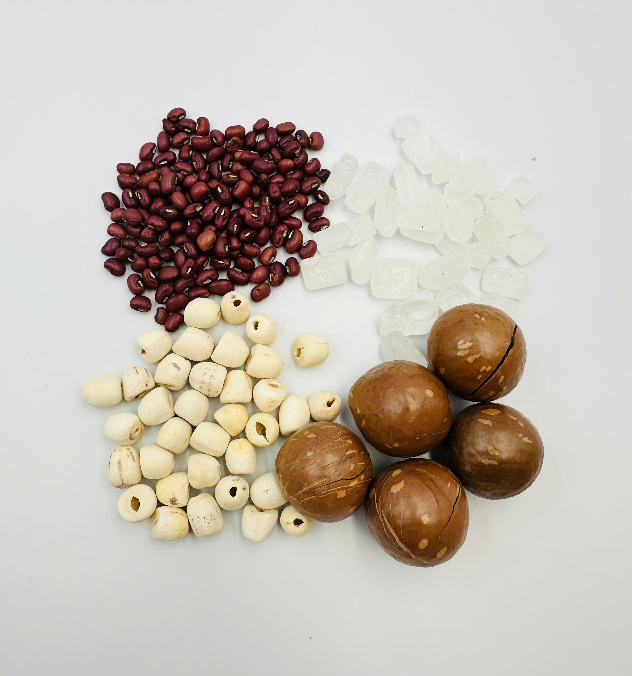 Set nguyên liệu sữa hạt: Đậu đỏ - Macca - Hạt sen 115g