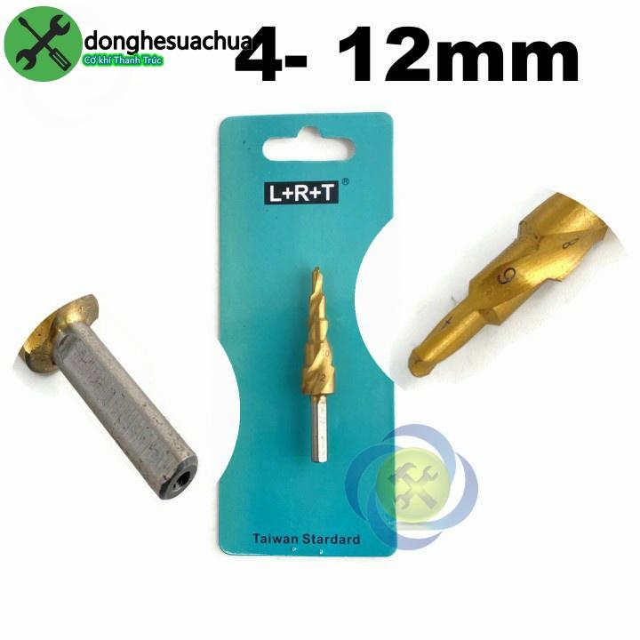 Mũi khoan tháp xoắn đuôi tròn 4-12mm L+R+T LRT-KX01