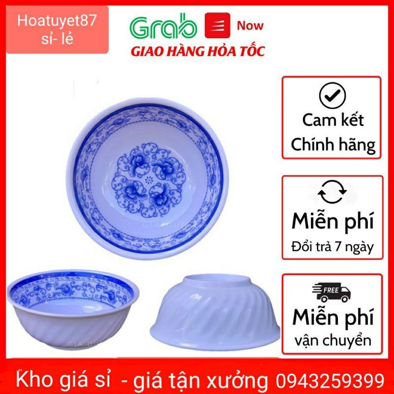 Tô tròn sâu 6/7/8nhựa Melamine đường kính 15/18/20cm màu trắng, bền bỉ, an toàn