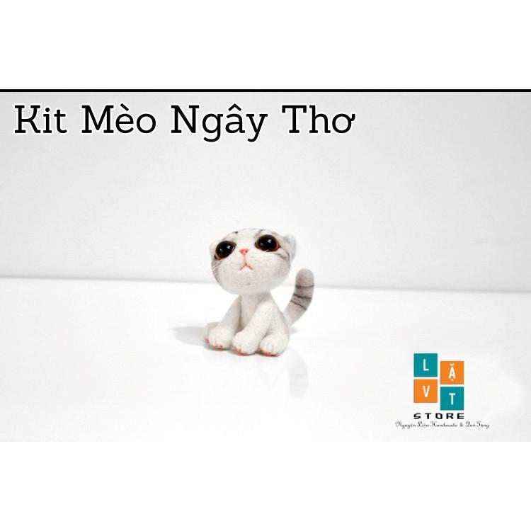 Bộ Len Chọc Làm Mèo Nũng Nịu - Needle Felting Cat - Handmade, diys