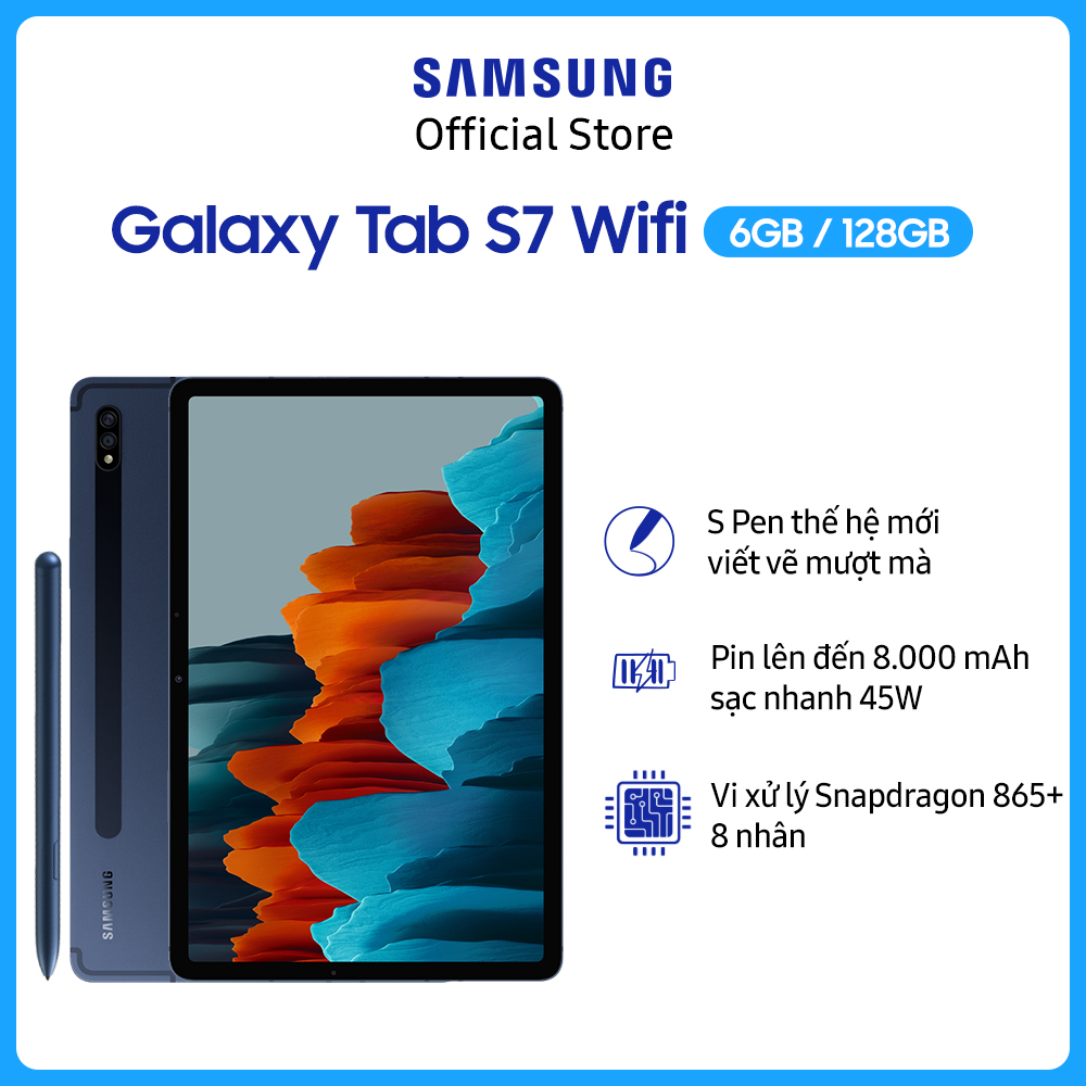 Máy Tính Bảng Samsung Galaxy Tab S7 Wifi T870 (6GB/128GB) - Hàng Chính Hãng