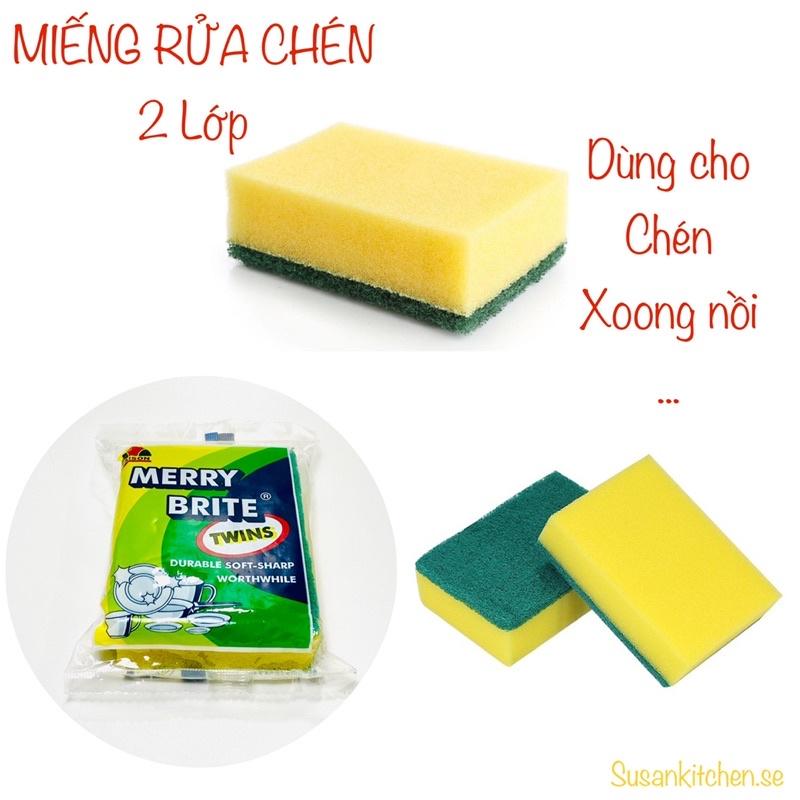 MIẾNG RỬA CHÉN BÁT CỌ XOONG NỒI 2 LỚP