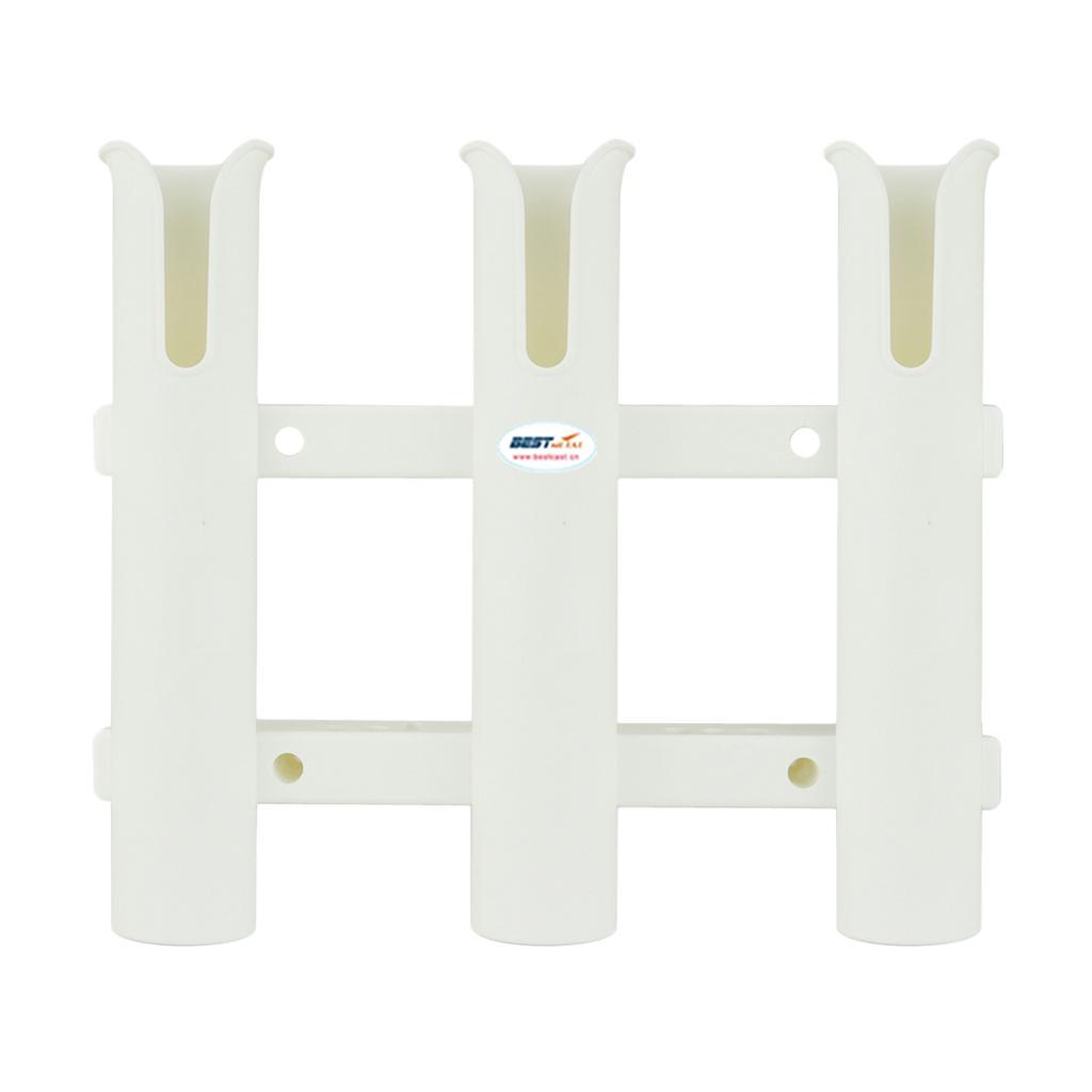 2Pieces 3Tubes Fishing Rod Holder Pole Mount Bracket For Marine Fishing Boat
