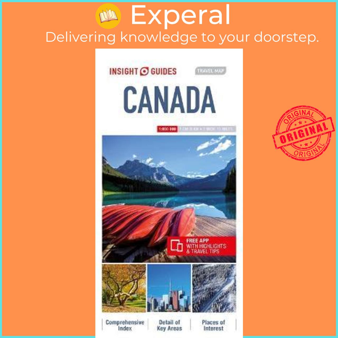 Hình ảnh Sách - Insight Guides Travel Map Canada by Insight Guides (UK edition, paperback)