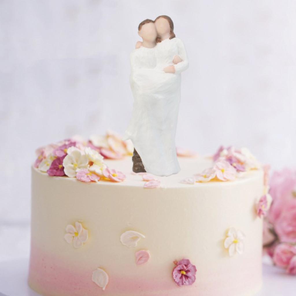 Sweet Wedding Cake Topper Figure Bride &amp; Groom Couple Bridal Decors Lovely