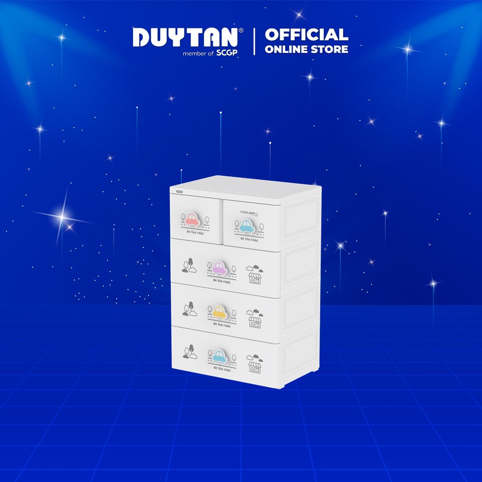 Tủ nhựa Duy Tân Mina Baby-L 4 ngăn trẻ trung, tiện lợi