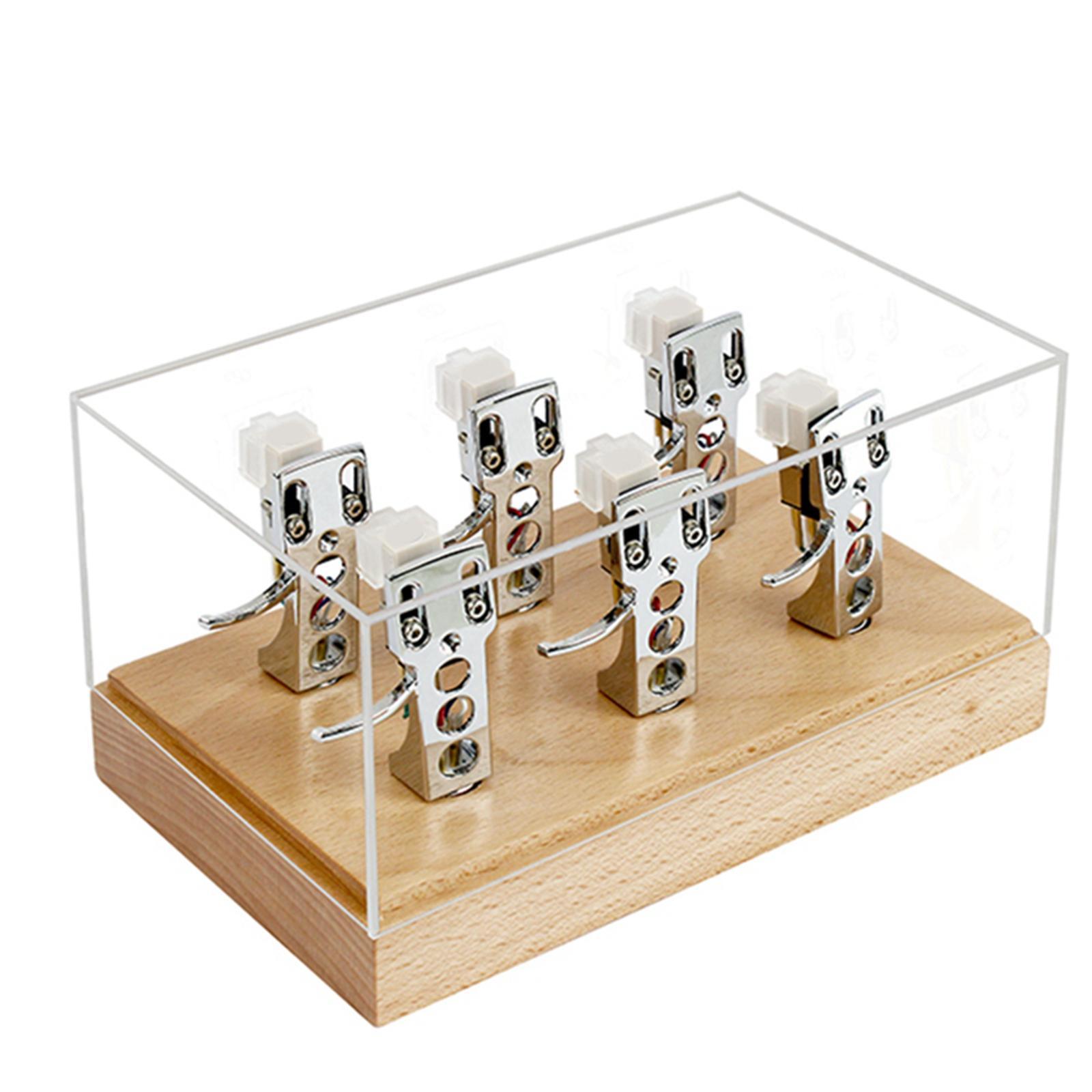 Clear Turntable Headshell Storage Box Accs Cartridges Keeper Phono shell cases Decorative Protection Dus long play Durable Practical for Displaying