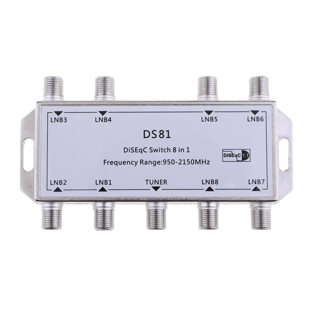 Satellite Switch Max 8 Output Multi Video Path Multi Switch DS81 Silver