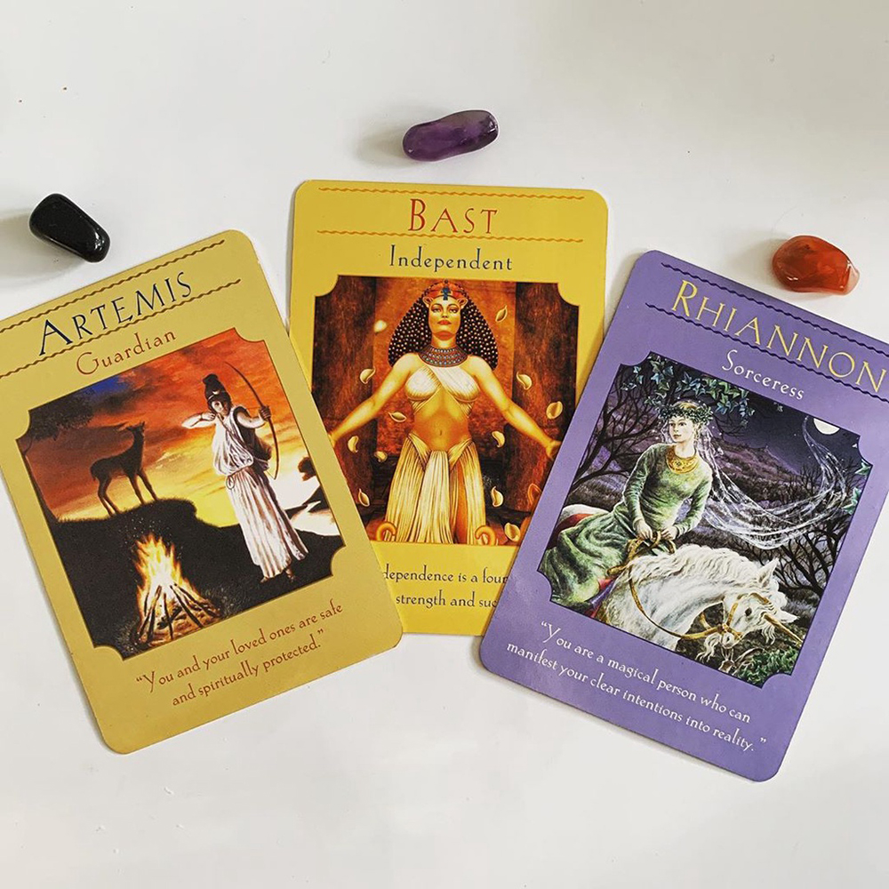 [Size Gốc] Bộ Bài Goddess Guidance Oracle Cards 44 Lá Bài Tặng Đá Thanh Tẩy