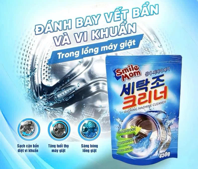450g Bột Tẩy Lồng Máy Giặt Cao Cấp Giúp Làm Sạch Và Loại Bỏ Cặn Bẩn Hiệu Quả 99% Chất Làm Sạch Vệ Sinh Diệt Khuẩn Hiệu Quả