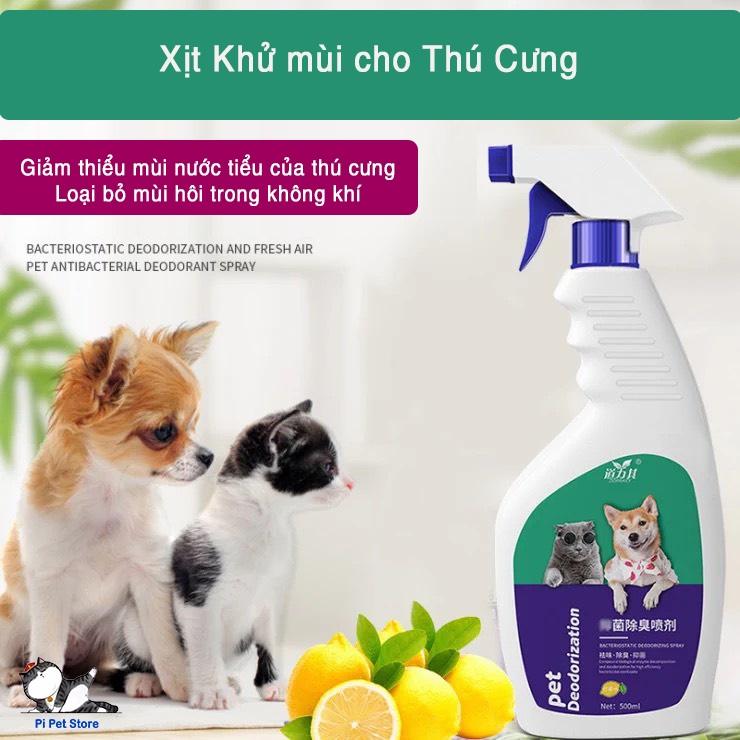 Xịt khử mùi cho chó mèo 500ml, Xịt phòng khử khuẩn cho thú cưng - Chai 500ml