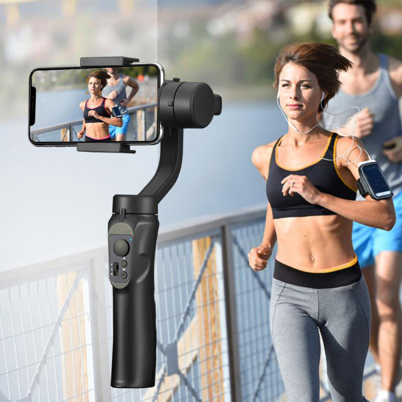 Gimbal chống rung cho điện thoại thông minh sử dụng hệ điều hành Android và IOS, 3 trục, xoay 360°, nhào lộn tùy thích, trợ lý chụp ảnh quay phim lý tưởng F6