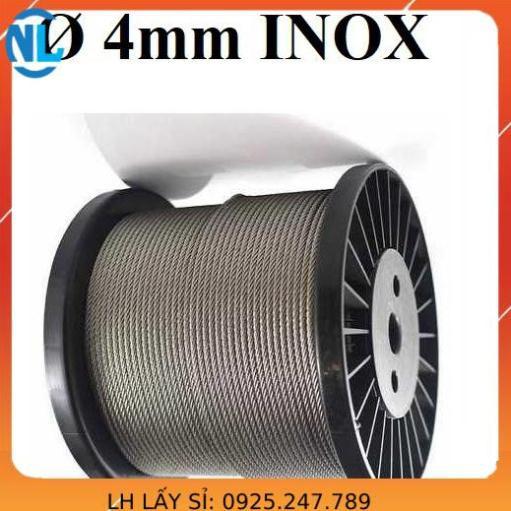 Dây cáp INOX 304 phi 4 cáp thép giá sỉ