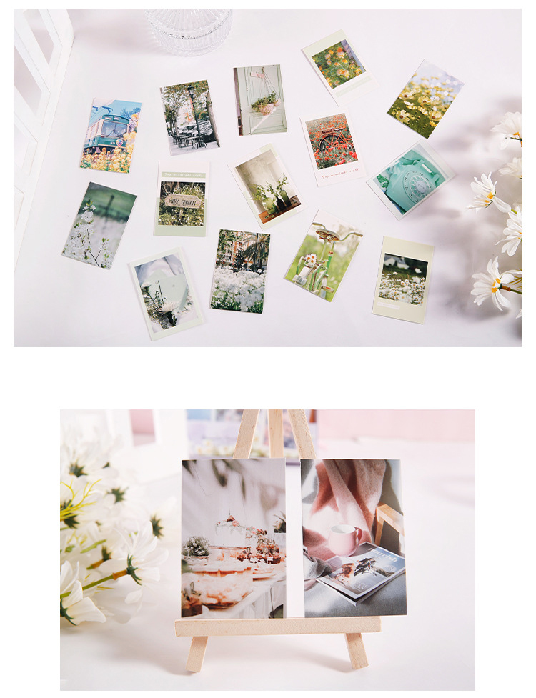 Hộp 27 bưu thiếp - Lãng Mạn - Hộp postcards trang trí sổ tay bullet journal - M490