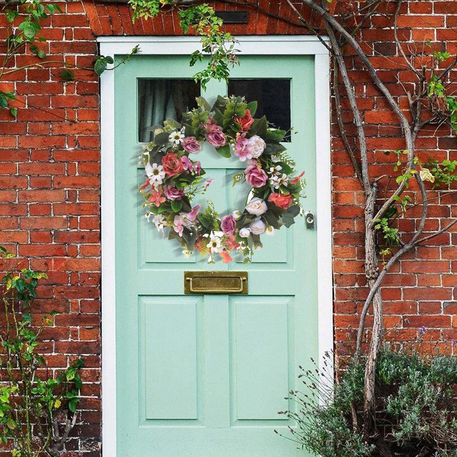 Artificial Artificial Flower Wreath 45cm Simulation Rose Wedding Decor