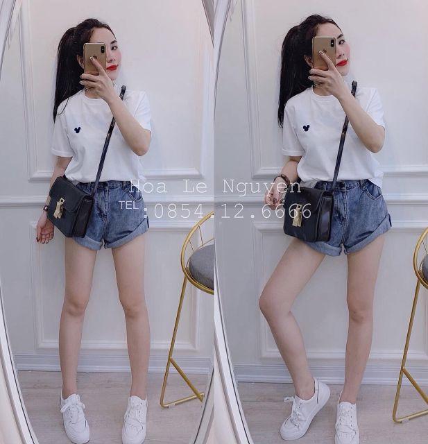 Áo thun Mickey thêu tay lật siêu Kute Hottttt