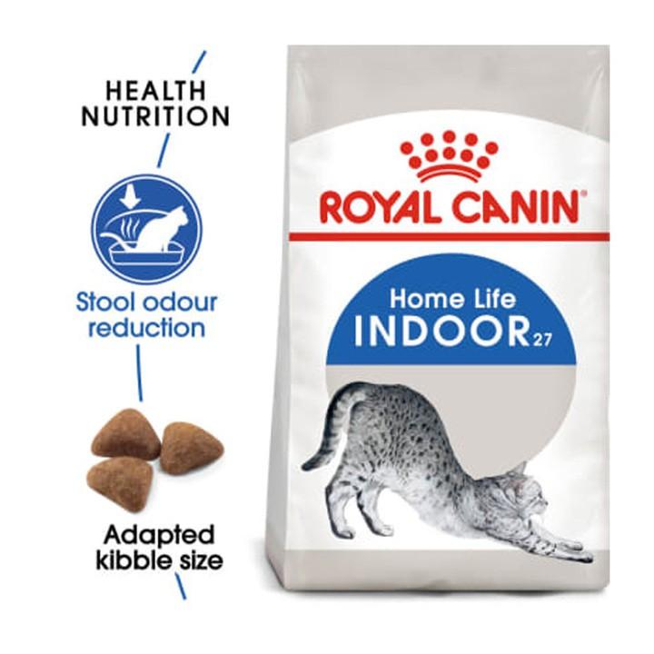 Thức ăn cho mèo nuôi trong nhà, ít vận động Royal canin Indoor 27 túi 2kg