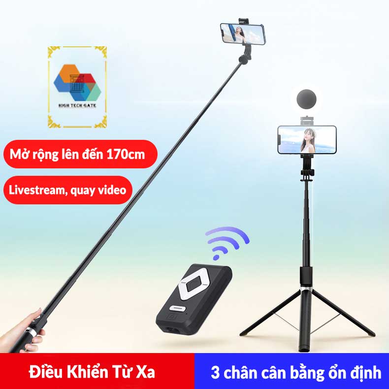 Gậy chụp hình Cyke T11 cân bằng ba chân, quay video, chụp ảnh selfie, có remote điều khiển hỗ trợ chụp và quay video, xem tiktok, ứng dụng tiện lợi, hàng chính hãng