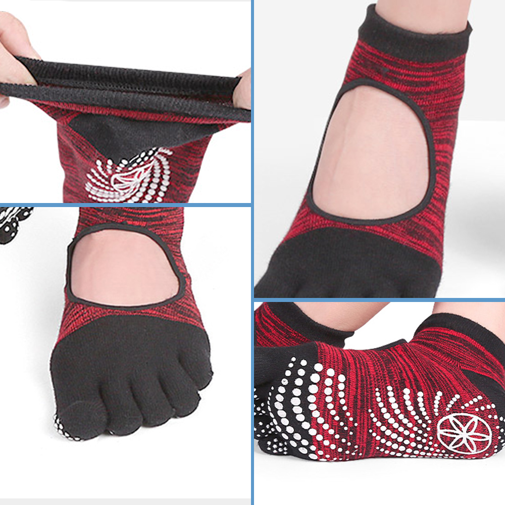 Vớ tập Yoga, khiêu vũ xỏ ngón, chống trượt, chất liệu cotton thoáng khí giúp đôi chân luôn thoải mái trong suốt quá trình tập luyện
