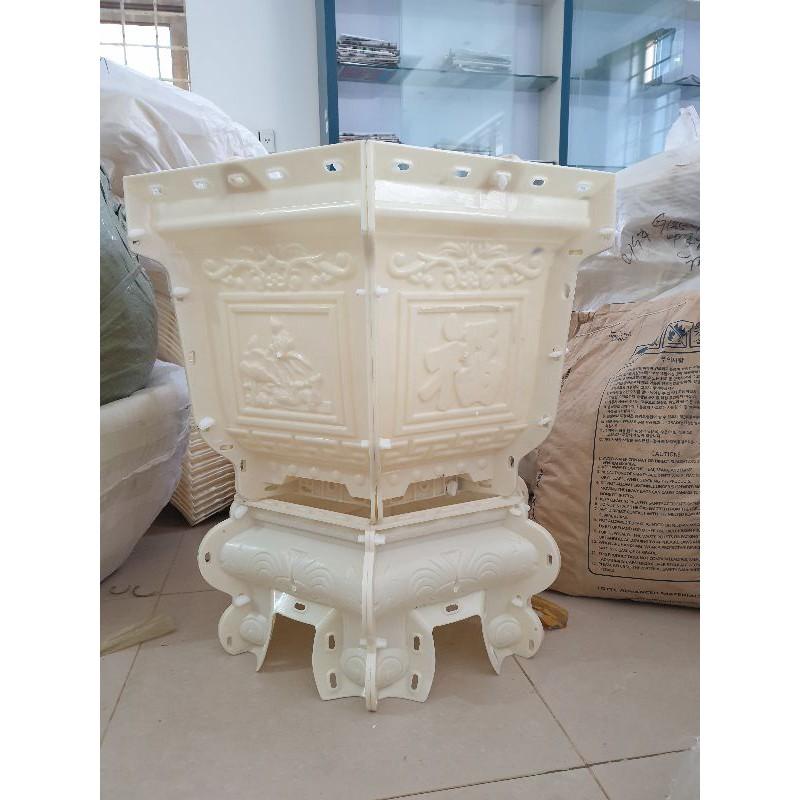 Khuôn chậu lục giác 60 +chân quỳ